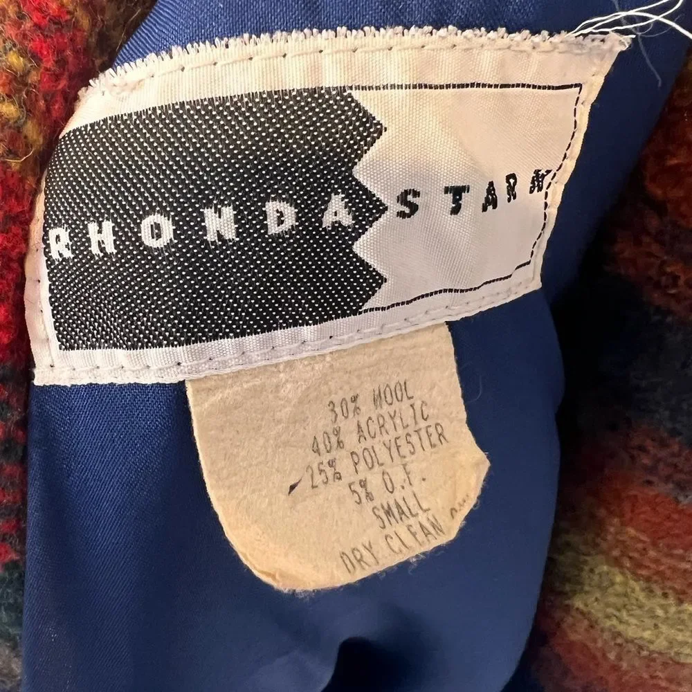 Rhonda Stark vintage southwestern wool coat size small - Picture 5 of 5
